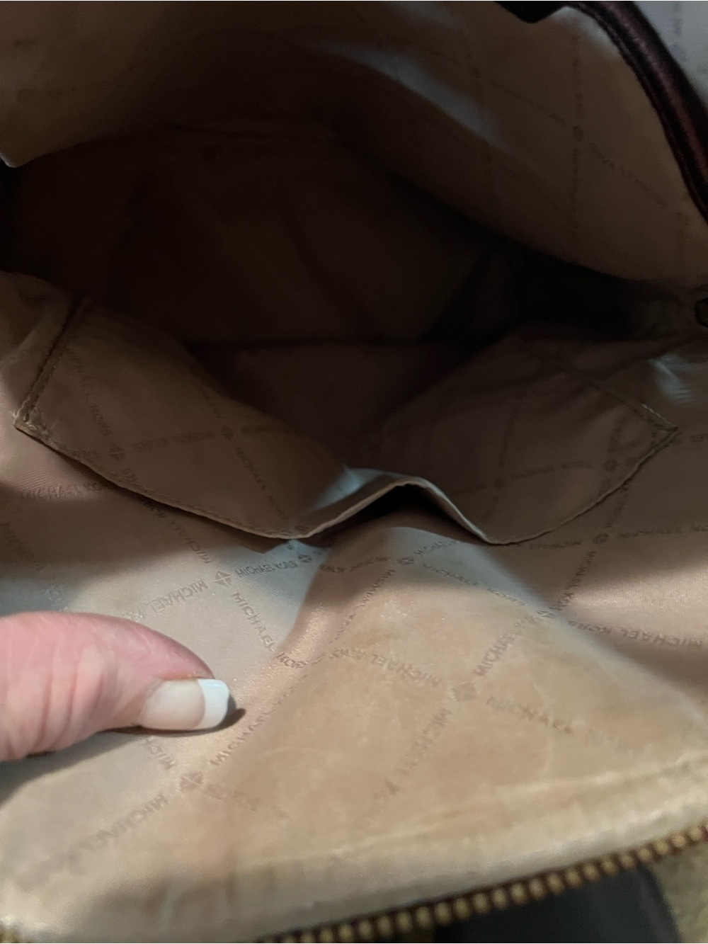 Michael Kors Metallic Copper Leather Backpack with Gold Hardware - Picture 4 of 7